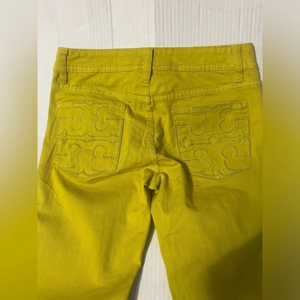 Tory Burch Women's Lime Straight Leg Jeans